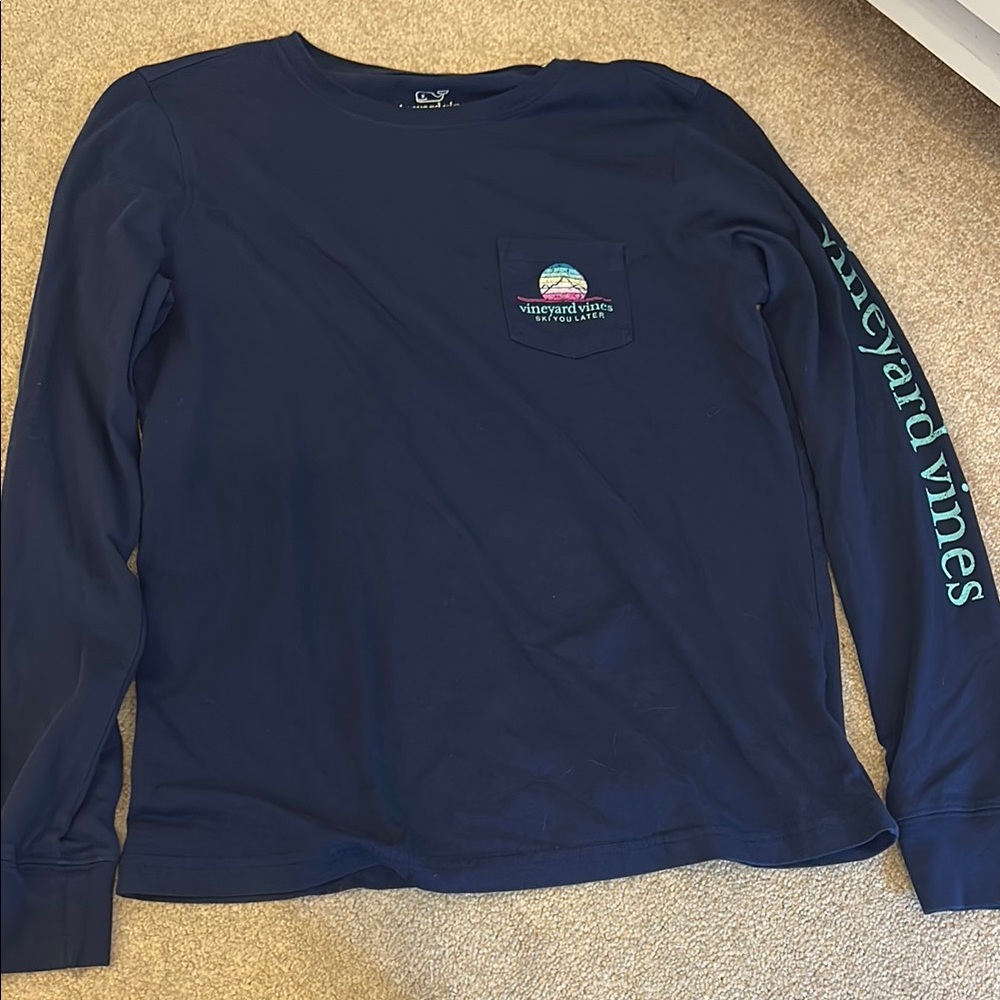 Vineyard Vines Blue Long Sleeve Tee